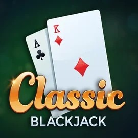 Classic Blackjack online game logo by Red Tiger Gaming on nv5casino.com