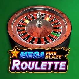 Mega Fire Blaze Roulette online game logo by Playtech on nv5casino.com