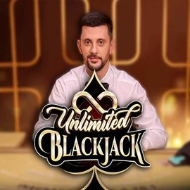 Unlimited Blackjack online game logo by Ezugi on nv5casino.com